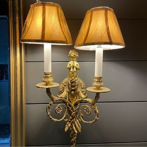 Ballard Designs Pure 100% Silk Chandelier Shades 6 Set Neutral Tan Gold New